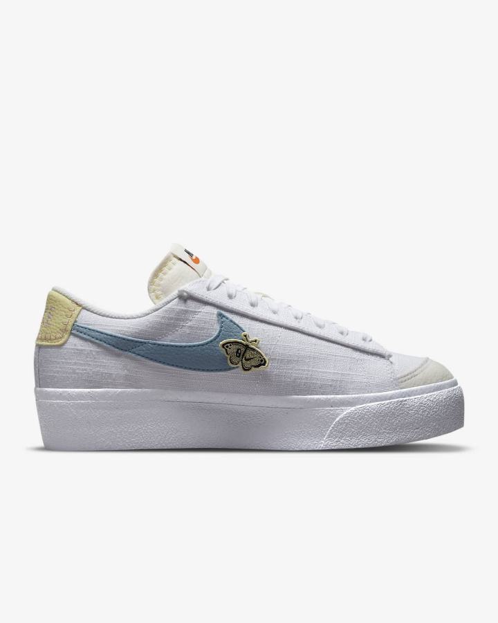 Nike Blazer Low Platform Next Nature Ženske Tenisiće Bijele Roze Bijele Plave | HR-31902HAZD