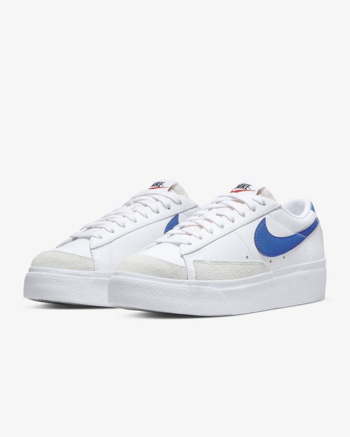 Nike Blazer Low Platform Ženske Tenisiće Bijele Narančaste Kraljevska Plava | HR-21903RSCZ