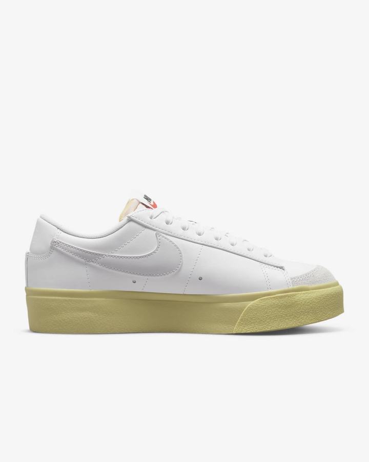 Nike Blazer Low Platform Ženske Tenisiće Bijele Limun Svijetlo Plave Crne Bijele | HR-42701TFYE