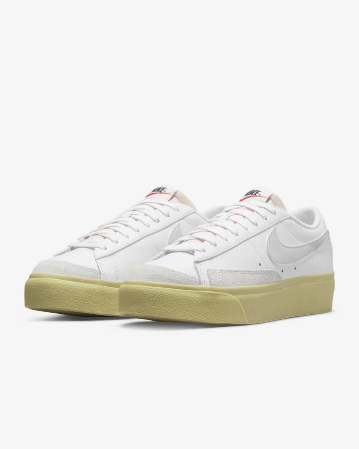 Nike Blazer Low Platform Ženske Tenisiće Bijele Limun Svijetlo Plave Crne Bijele | HR-42701TFYE