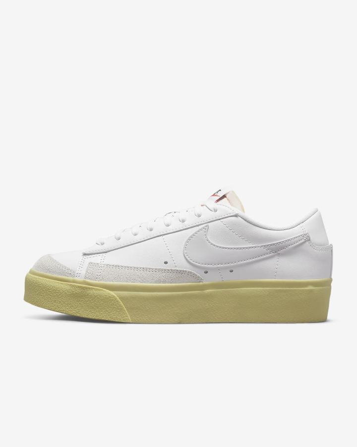 Nike Blazer Low Platform Ženske Tenisiće Bijele Limun Svijetlo Plave Crne Bijele | HR-42701TFYE