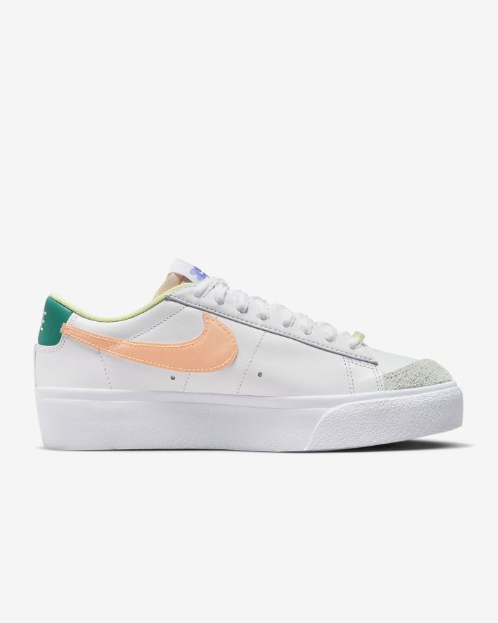 Nike Blazer Low Platform Ženske Tenisiće Bijele Svijetlo Zelene Koraljne Krem | HR-47835IFKS