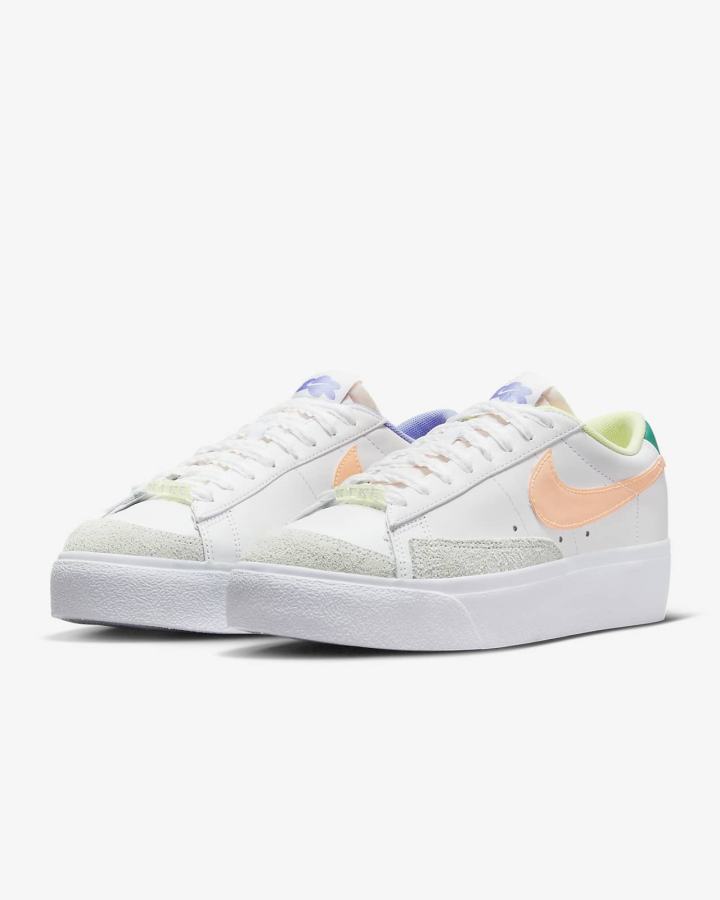 Nike Blazer Low Platform Ženske Tenisiće Bijele Svijetlo Zelene Koraljne Krem | HR-47835IFKS