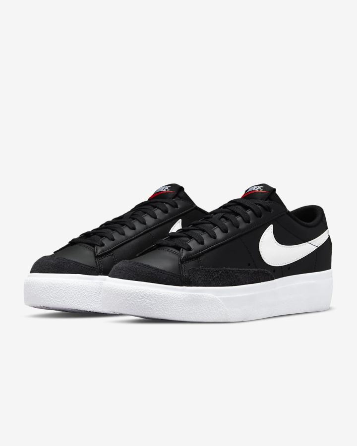 Nike Blazer Low Platform Ženske Tenisiće Crne Bijele | HR-97684FVKZ