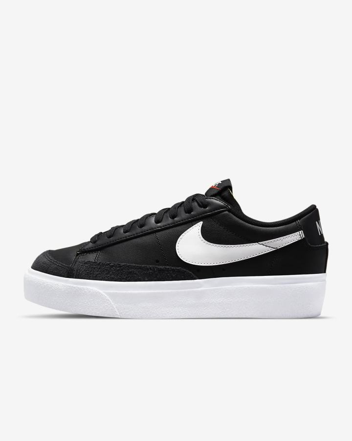 Nike Blazer Low Platform Ženske Tenisiće Crne Bijele | HR-97684FVKZ