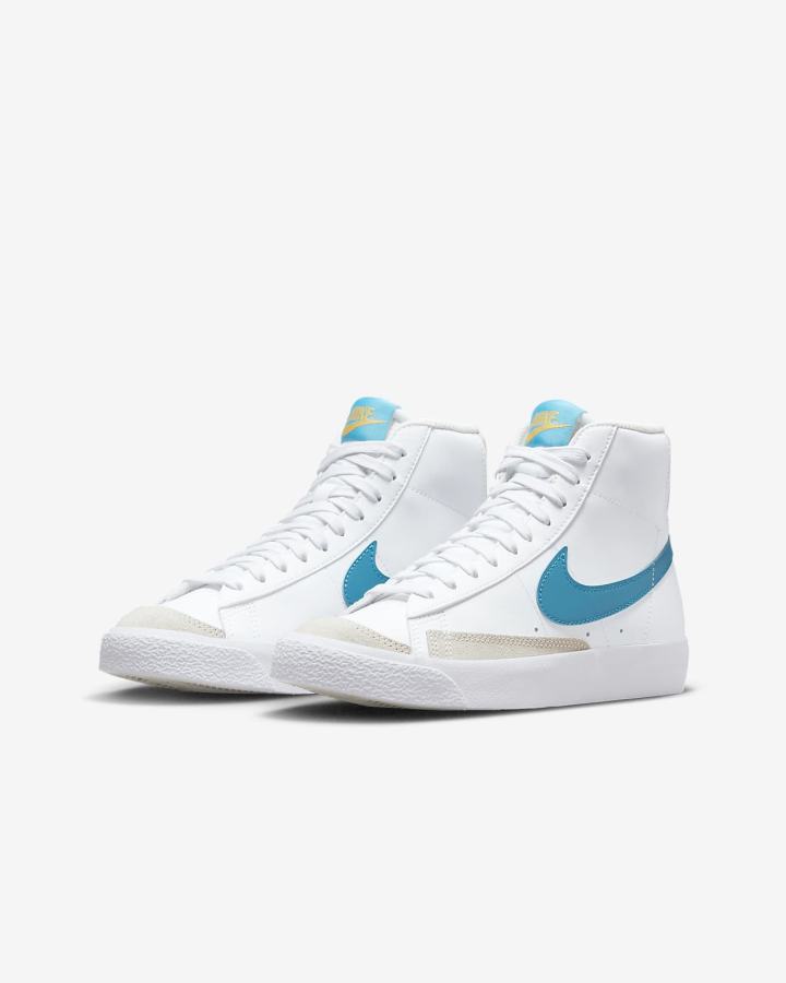 Nike Blazer Mid '77 Kids Za Djevojčice Tenisiće Bijele Žute Svijetlo Bež Plave | HR-38294IQBO