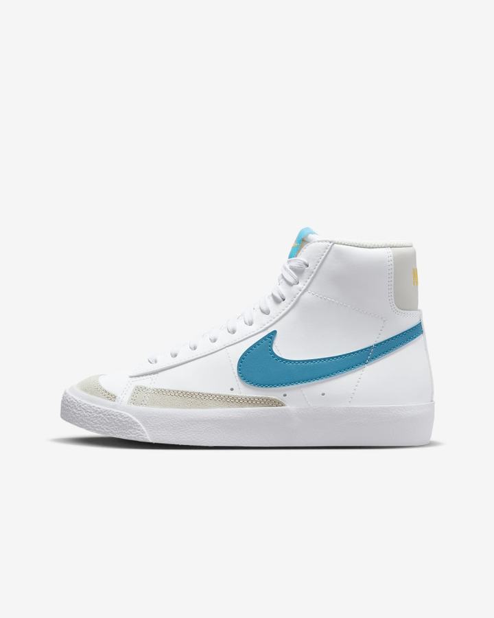 Nike Blazer Mid \'77 Kids Za Djevojčice Tenisiće Bijele Žute Svijetlo Bež Plave | HR-38294IQBO