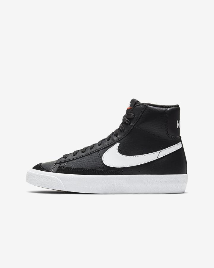 Nike Blazer Mid \'77 Kids Za Djevojčice Tenisiće Crne Bijele Narančaste | HR-48701PYXB