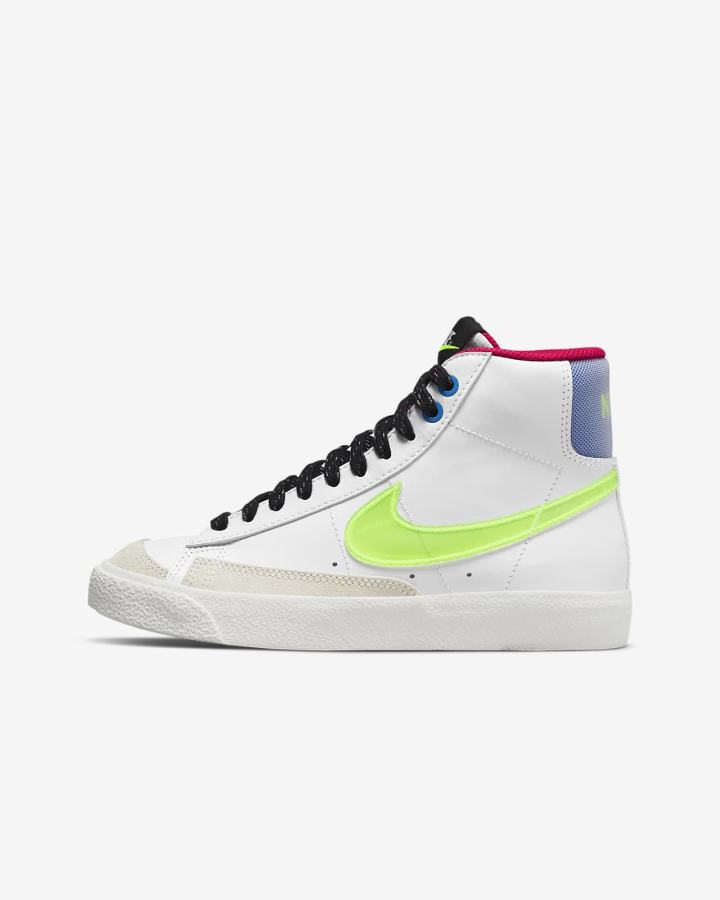 Nike Blazer Mid \'77 Kids Za Djevojčice Tenisiće Bijele Kraljevska Plava | HR-93258JOSZ