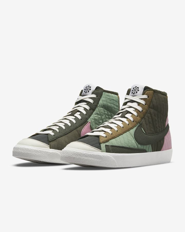 Nike Blazer Mid '77 Premium Muške Tenisiće Maslinasto Zelene Smeđe | HR-36827DWPK