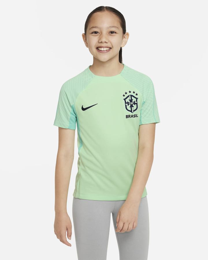 Nike Brasil Strike Kids Dri-FIT Short-Sleeve Soccer Top Za Dječake Majice Plave | HR-54837BYEF