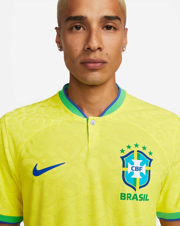 Nike Brazil 2022/23 Match Home Dri-FIT ADV Soccer Muške Dres Žute Zelene Plave | HR-82314SNZW