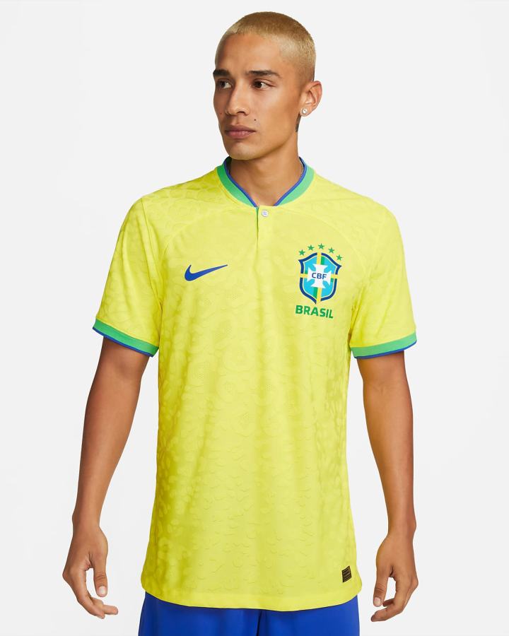 Nike Brazil 2022/23 Match Home Dri-FIT ADV Soccer Muške Dres Žute Zelene Plave | HR-82314SNZW