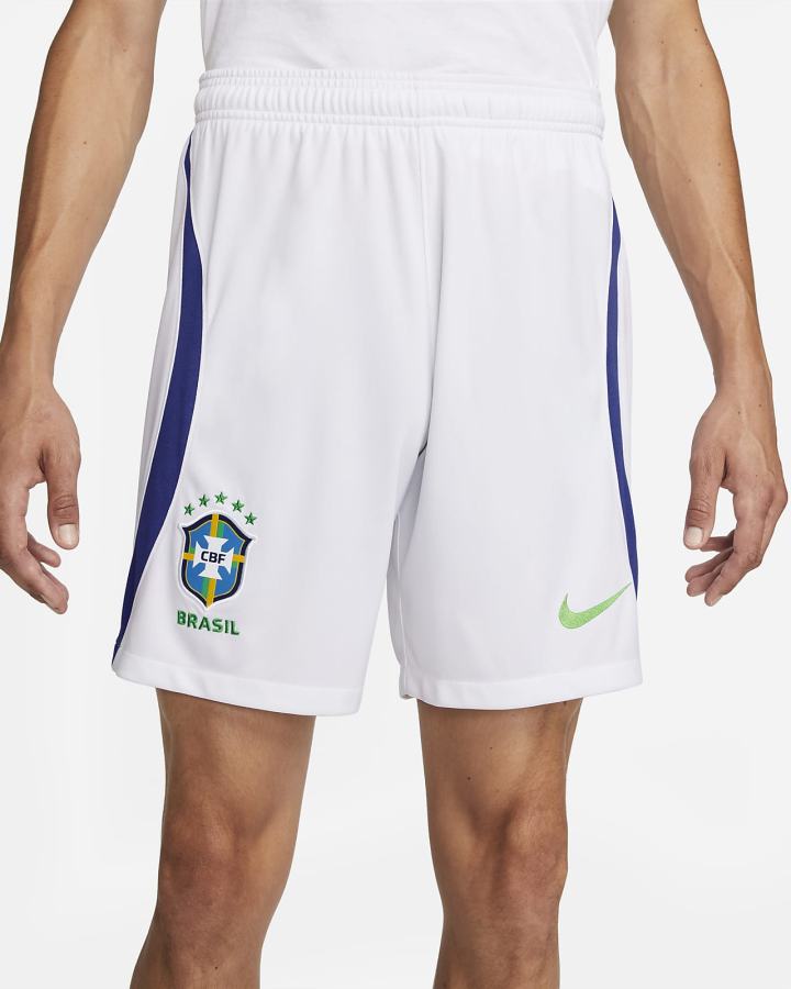 Nike Brazil 2022/23 Stadium Away Dri-FIT Soccer Muške Kratke Hlače Bijele Plave Zelene | HR-82705RMES