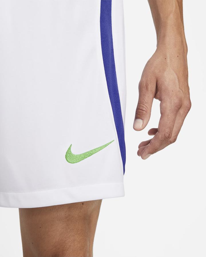 Nike Brazil 2022/23 Stadium Away Dri-FIT Soccer Muške Kratke Hlače Bijele Plave Zelene | HR-82705RMES