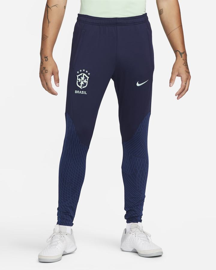 Nike Brazil Strike Dri-FIT Knit Soccer Muške Hlače Plave | HR-17849INMY