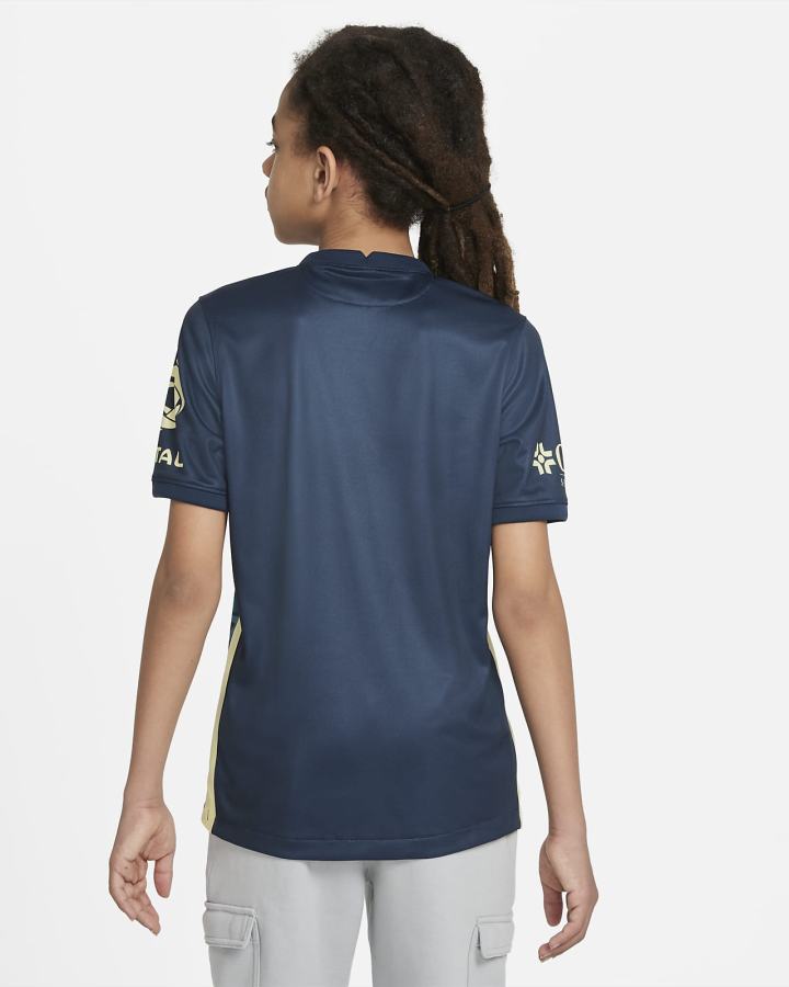 Nike Club América 2021/22 Stadium Away Kids Soccer Za Dječake Dres Tamnoplave Limun | HR-64028JHBD