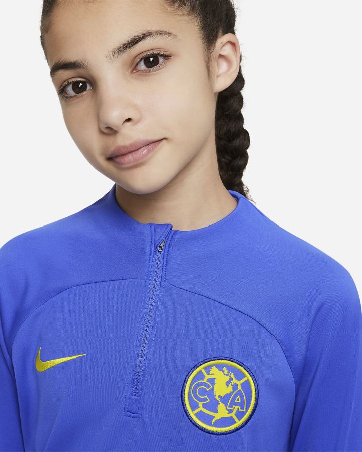 Nike Club América Academy Pro Kids Dri-FIT Soccer Drill Top Za Dječake Pulover Plave Žute | HR-03412JXKY