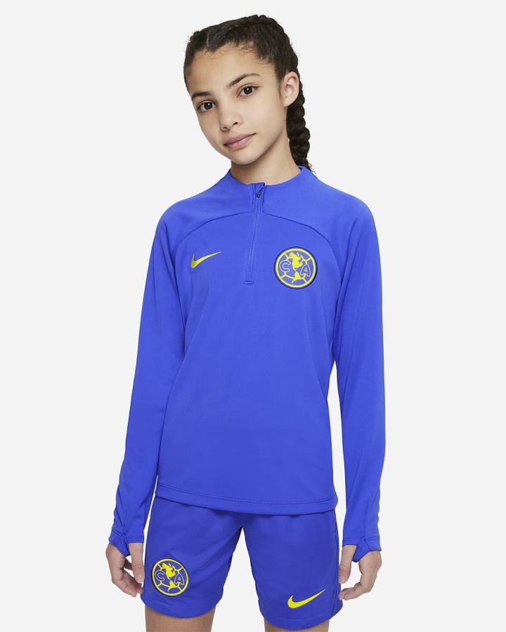 Nike Club América Academy Pro Kids Dri-FIT Soccer Drill Top Za Dječake Pulover Plave Žute | HR-03412JXKY