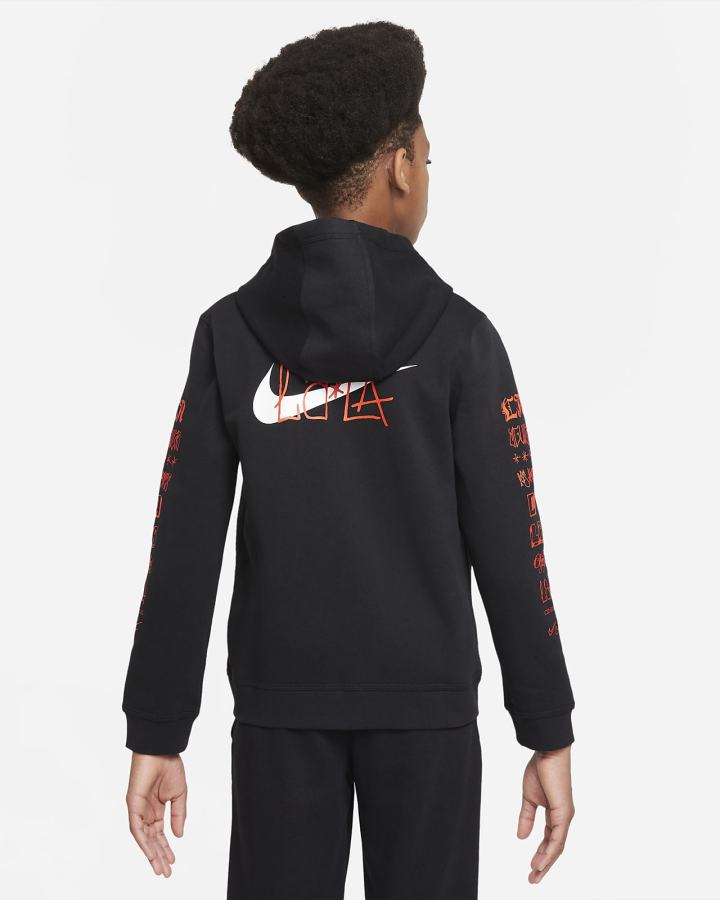 Nike Club América Kids Full-Zip Za Dječake Majica S Kapuljačom Crne Bijele | HR-34210FWUD