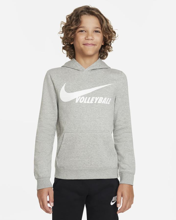 Nike Club Fleece Kids Za Djevojčice Majica S Kapuljačom Crne | HR-74261KQMU