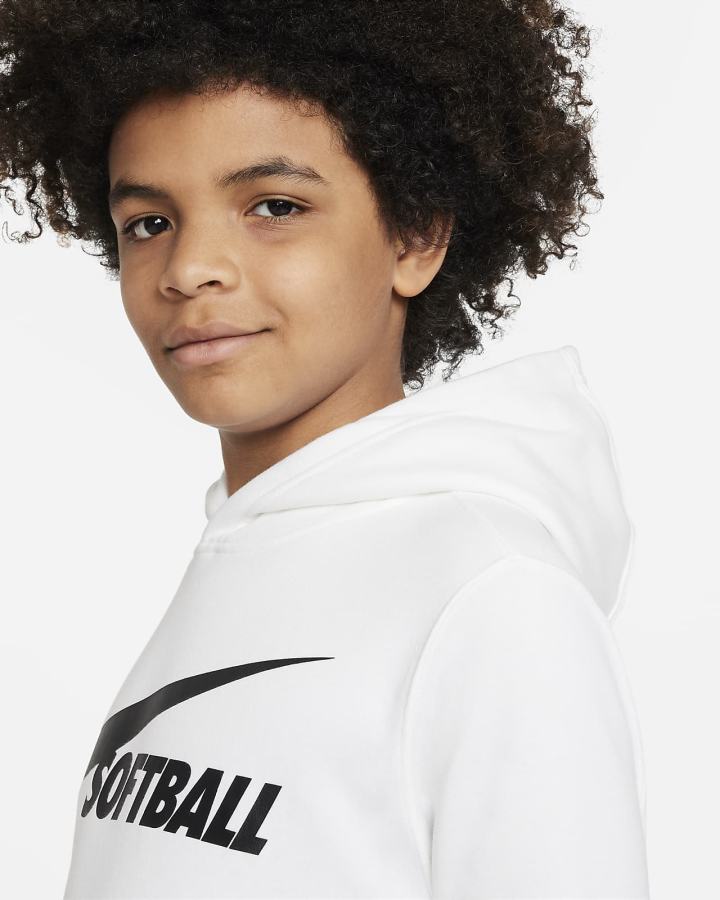 Nike Club Fleece Kids Za Djevojčice Majica S Kapuljačom Bijele | HR-95876FXJL