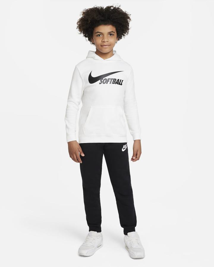 Nike Club Fleece Kids Za Djevojčice Majica S Kapuljačom Bijele | HR-95876FXJL