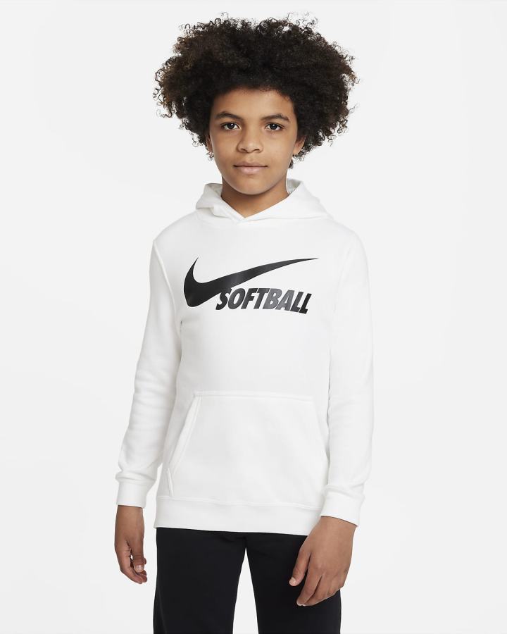 Nike Club Fleece Kids Za Djevojčice Majica S Kapuljačom Bijele | HR-95876FXJL