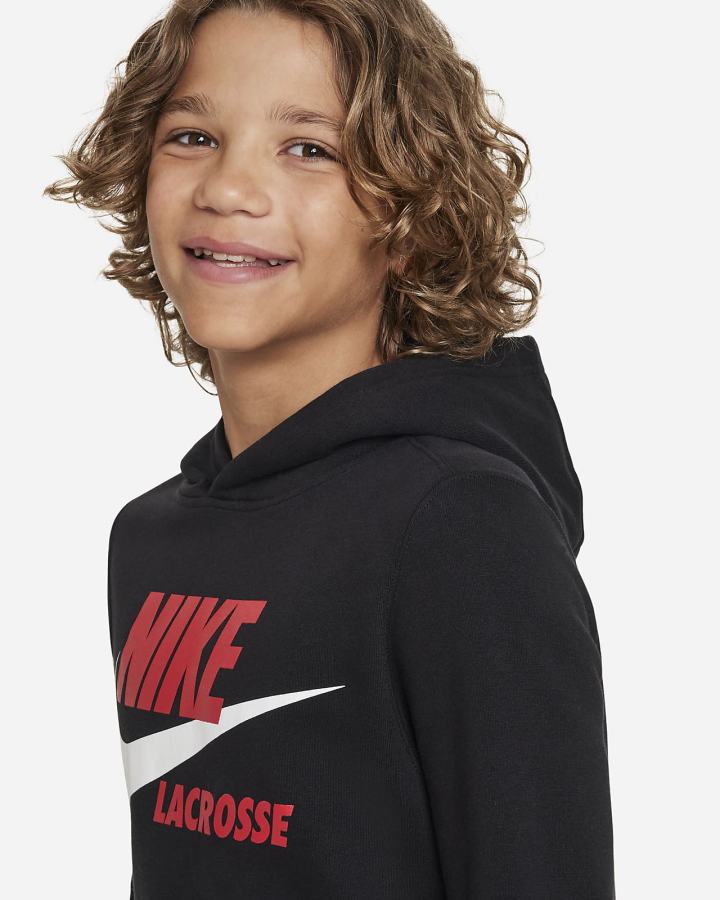 Nike Club Fleece Kids Za Dječake Majica S Kapuljačom Crne | HR-42563CGHY