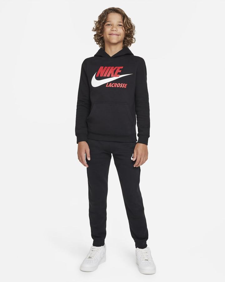 Nike Club Fleece Kids Za Dječake Majica S Kapuljačom Crne | HR-42563CGHY