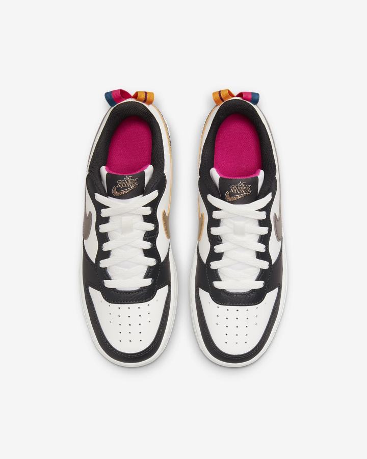 Nike Court Borough Low 2 Kids Za Djevojčice Tenisiće Bijele Roze Metalne Plave Sive | HR-01286PJMR