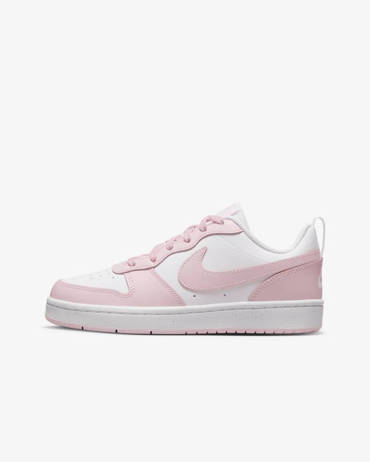 Nike Court Borough Low 2 SE Kids Za Djevojčice Tenisiće Bijele Roze | HR-48726TFQV