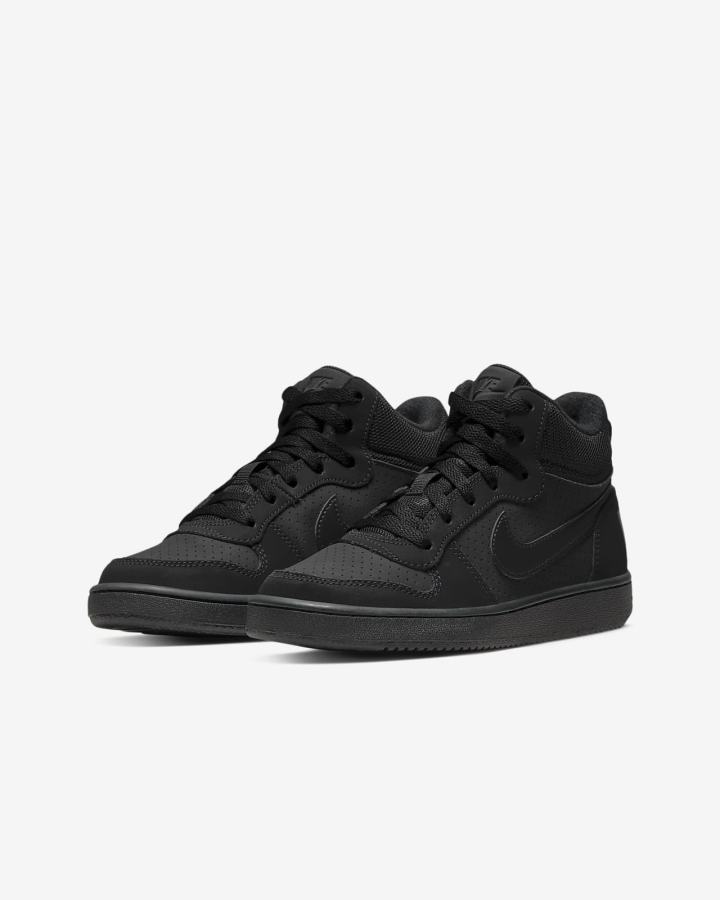 Nike Court Borough Mid Kids Za Dječake Tenisiće Crne | HR-70635BOUF