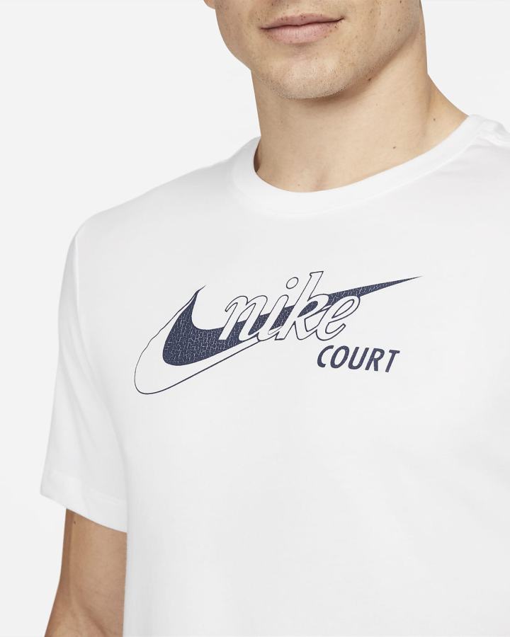 Nike Court Dri-FIT Swoosh Tennis Muške Majice Bijele | HR-58369VIBA