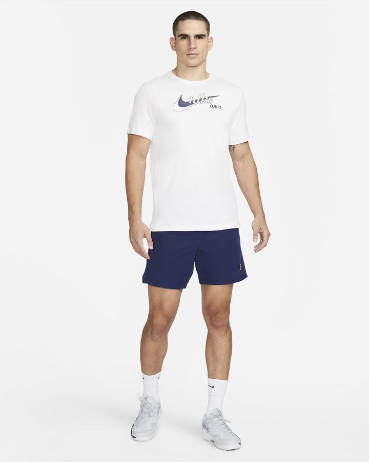 Nike Court Dri-FIT Swoosh Tennis Muške Majice Bijele | HR-58369VIBA