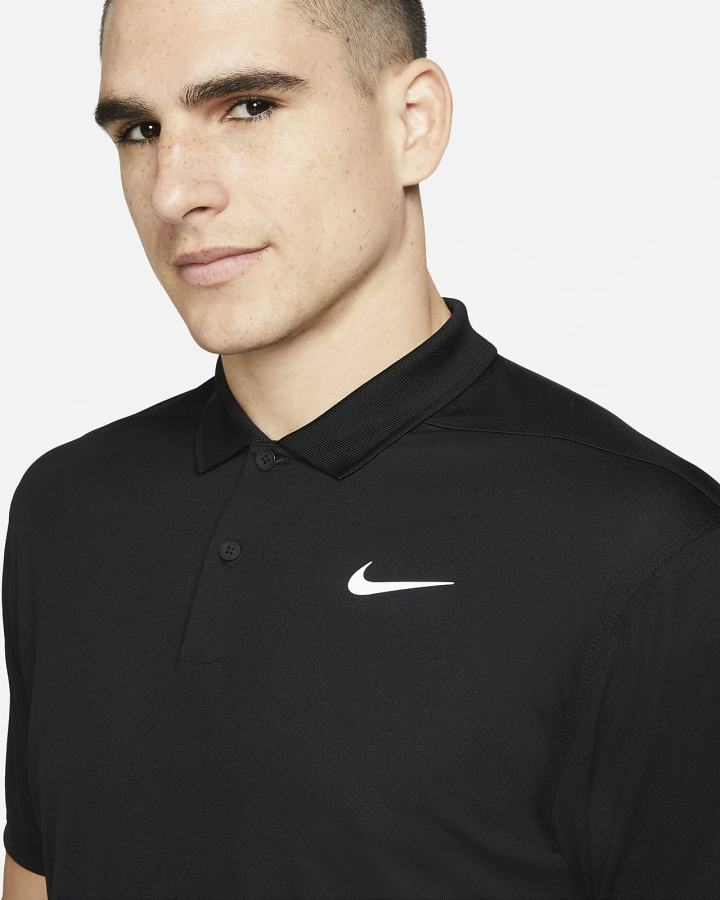 Nike Court Dri-FIT Tennis Muške Polo Majice Crne Bijele | HR-34896FGHP