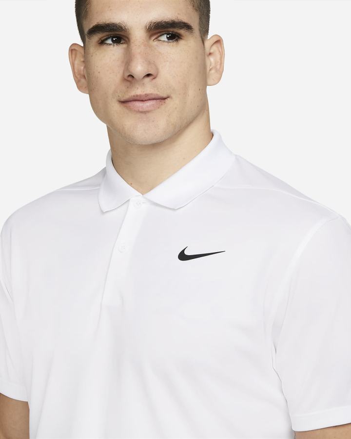 Nike Court Dri-FIT Tennis Muške Polo Majice Bijele Crne | HR-37891OYIQ