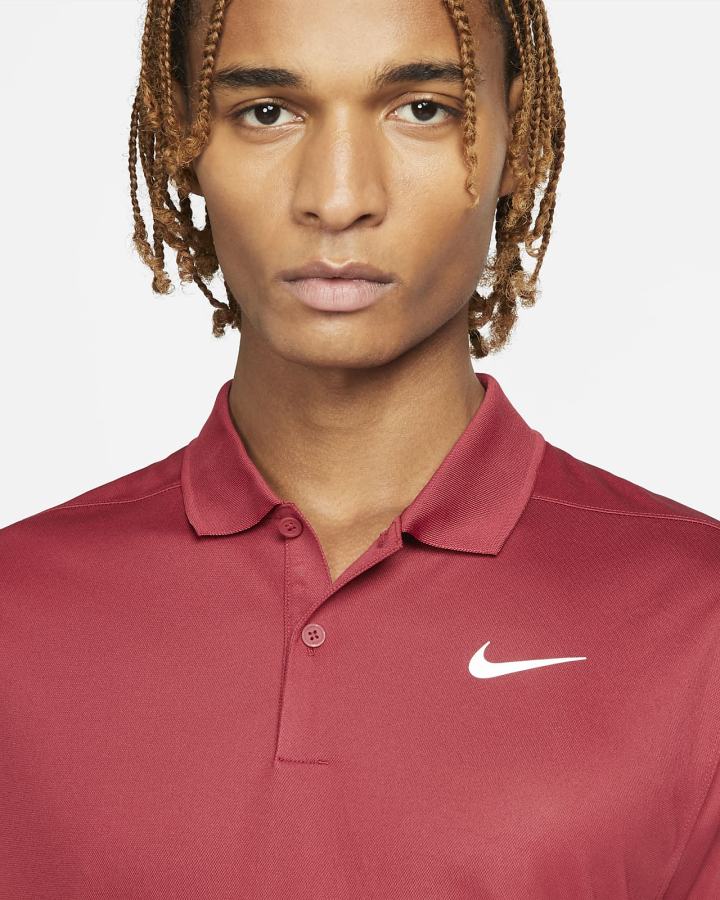 Nike Court Dri-FIT Tennis Muške Polo Majice Bordo Bijele | HR-57462OYSP