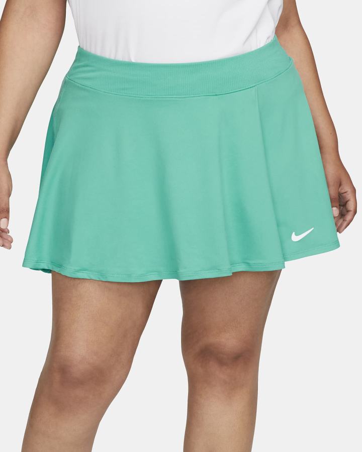 Nike Court Dri-FIT Victory Flouncy Tennis (Plus Size) Ženske Suknje Tirkizne Bijele | HR-20496KJGD