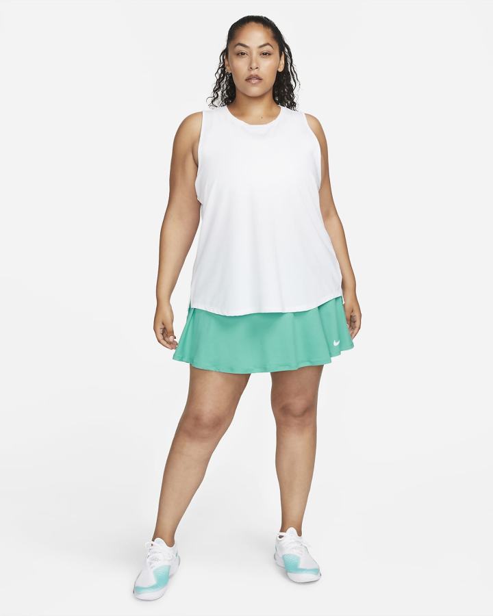 Nike Court Dri-FIT Victory Flouncy Tennis (Plus Size) Ženske Suknje Tirkizne Bijele | HR-20496KJGD