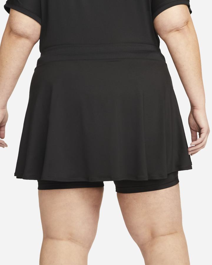 Nike Court Dri-FIT Victory Flouncy Tennis (Plus Size) Ženske Suknje Crne Bijele | HR-35708GJYV