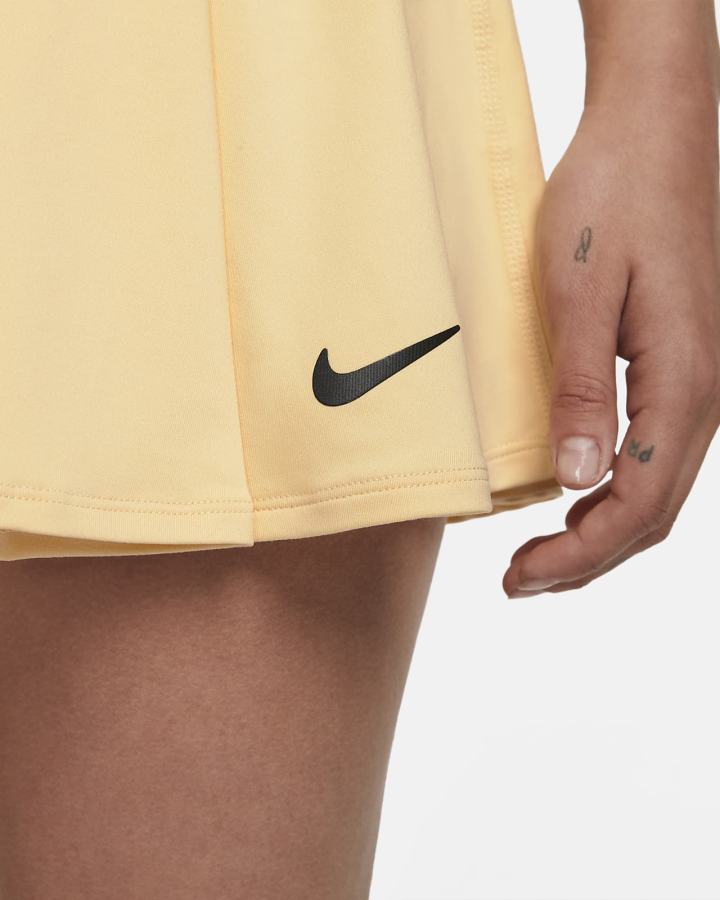 Nike Court Dri-FIT Victory Flouncy Tennis (Plus Size) Ženske Suknje Svijetlo Žute Crne | HR-69310DKAP