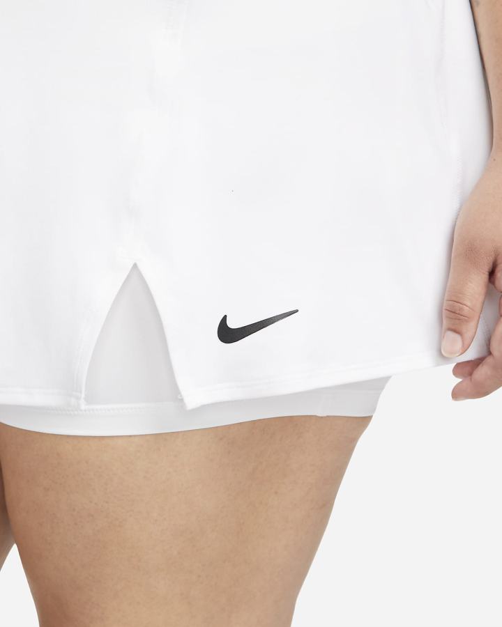 Nike Court Dri-FIT Victory Tennis Ženske Suknje Bijele Crne | HR-46371SBAK