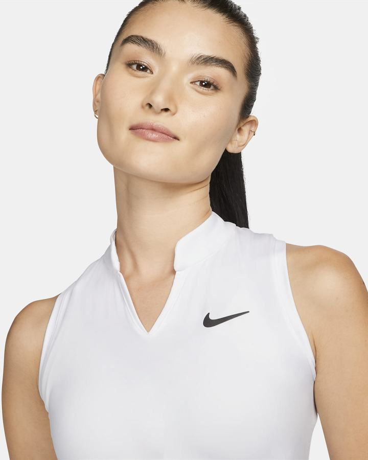 Nike Court Dri-FIT Victory Tennis Ženske Haljine Bijele Crne | HR-58429LPRO