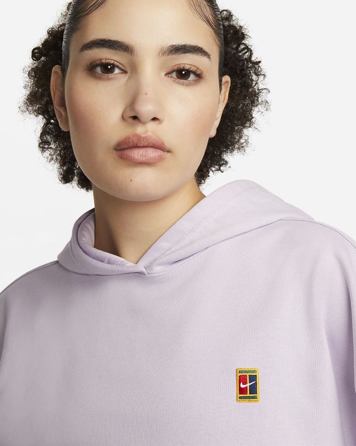 Nike Court Fleece Tennis Ženske Majica S Kapuljačom Ljubičaste | HR-73198XBUO