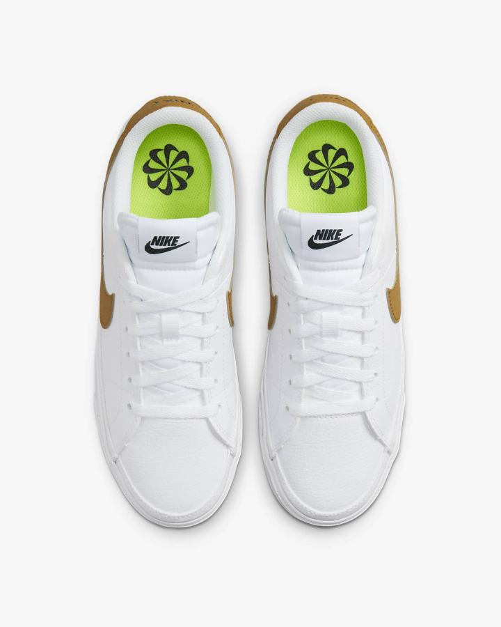 Nike Court Legacy Next Nature Ženske Tenisiće Bijele Crne Zlatne | HR-02679JSKR