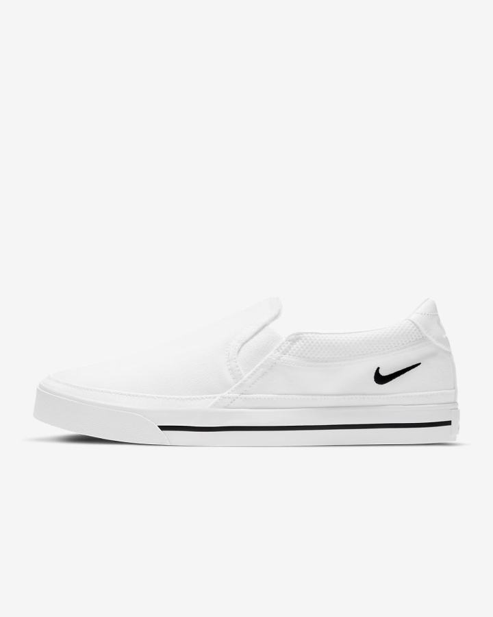 Nike Court Legacy Ženske Slip On Cipele Bijele Crne | HR-01658FDAN