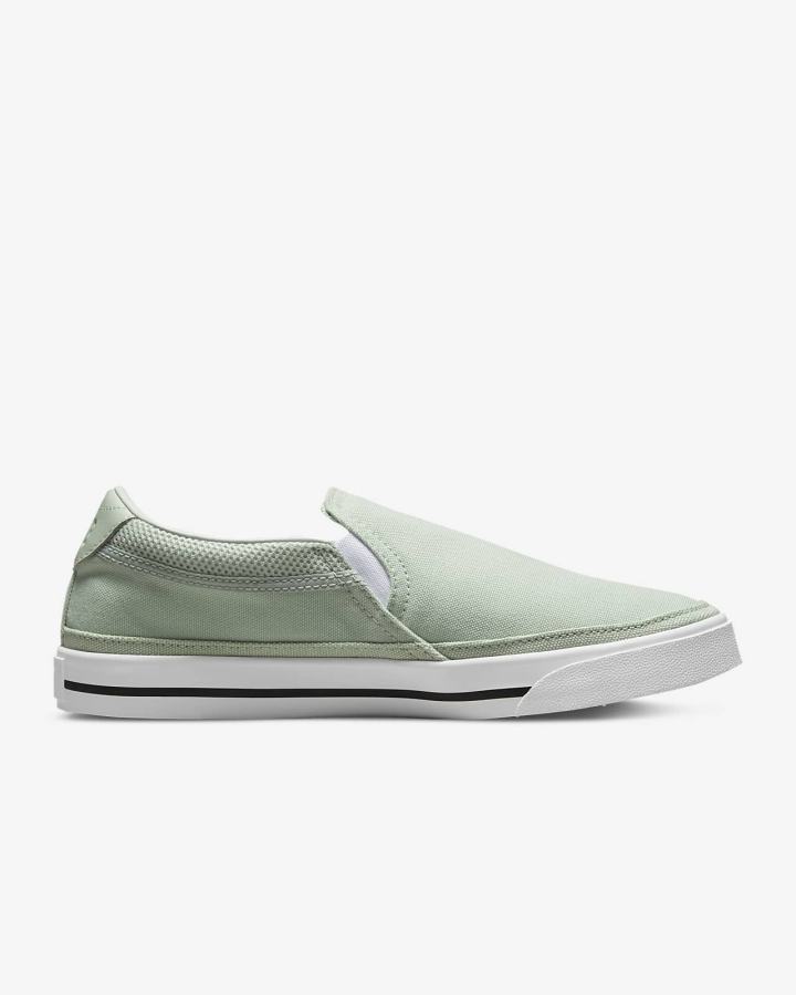 Nike Court Legacy Ženske Slip On Cipele Crne Bijele | HR-59078YXTP