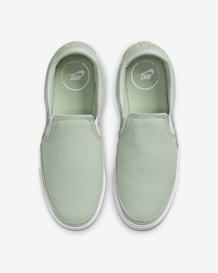 Nike Court Legacy Ženske Slip On Cipele Crne Bijele | HR-59078YXTP