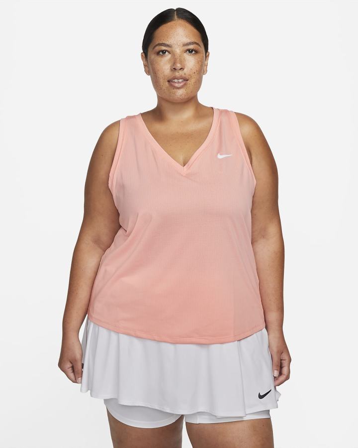 Nike Court Victory Tennis (Plus Size) Ženske Majica Bez Rukava Koraljne Bijele | HR-48257BHKL